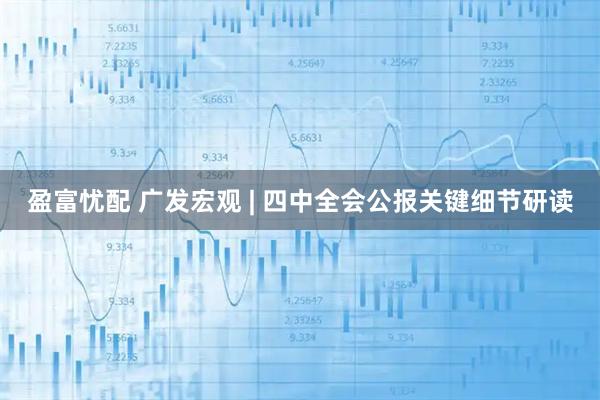 盈富忧配 广发宏观 | 四中全会公报关键细节研读